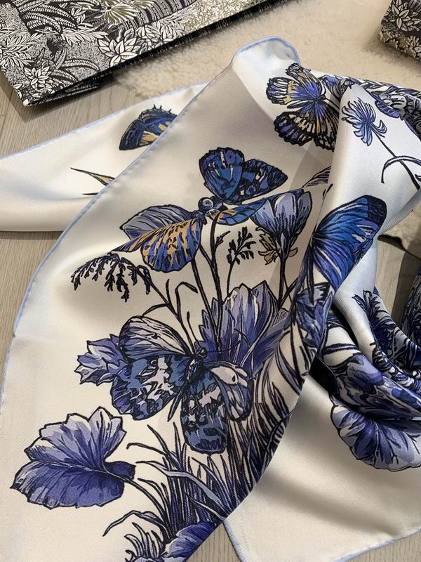 Dior silk scarf 90X90cm E02 (6)
